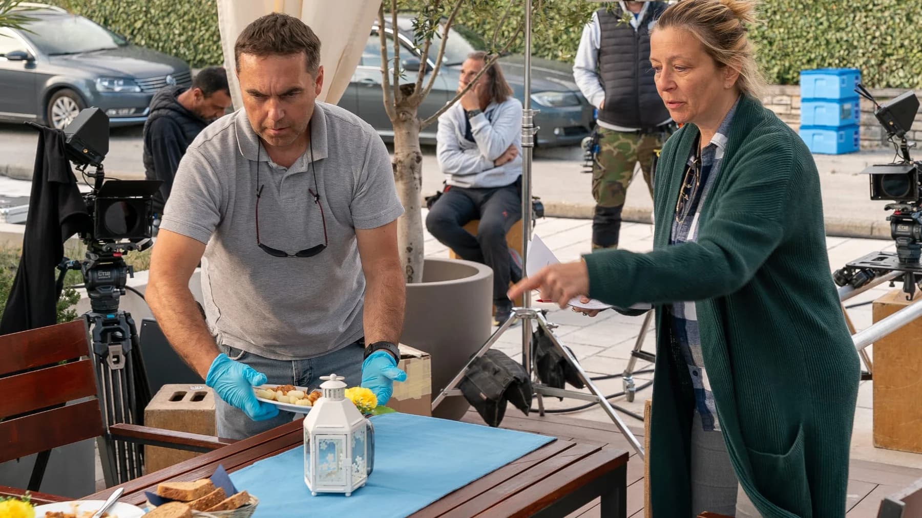 Beka Volf on set